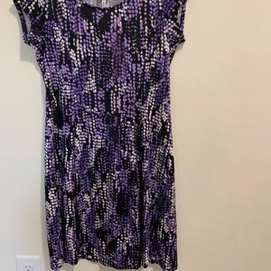 Juniors Small NY Collection Purple Polka Dot Dress